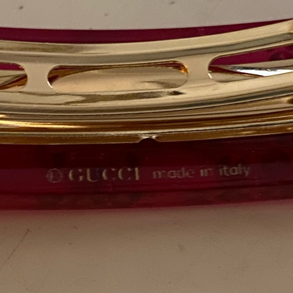 Gucci Fuchsia Crystal Hair Clip COMES WITH BOX - Picture 4 of 7
